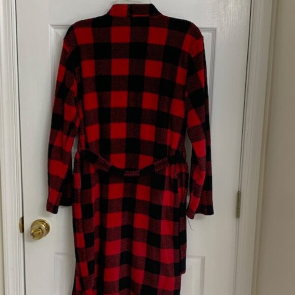Joe Boxer Boys' Buffalo Check Plaid Fleece Bathrobe size 14-16 - Picture 6 of 7